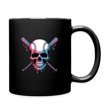 Baseball Skull Batte de Baseball - Mug uni - noir - Droite