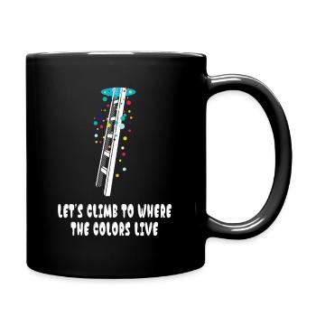 Grimpons là où vivent les couleurs - Mug uni - noir - Droite