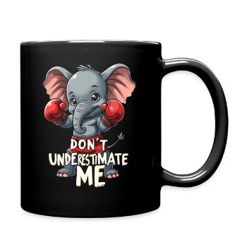Muay Thai Boxen - Tasse einfarbig - Schwarz - Rechts