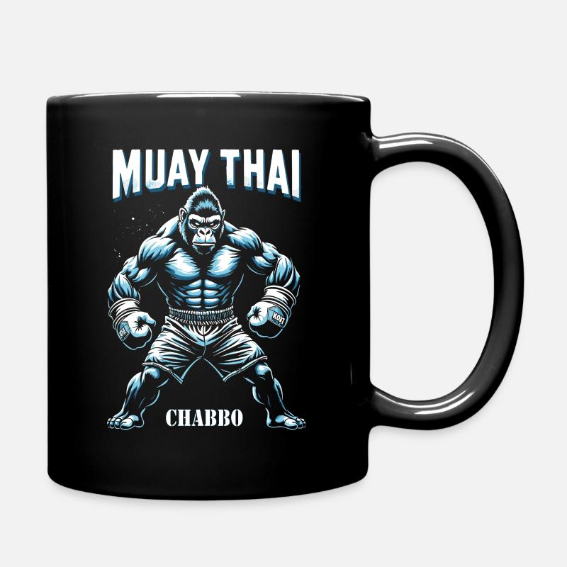 Muay Thai Boxen - Tasse einfarbig - Schwarz