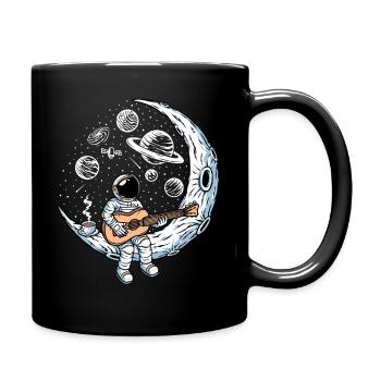 Astronaute jouant de la guitare - Mug uni - noir - Droite