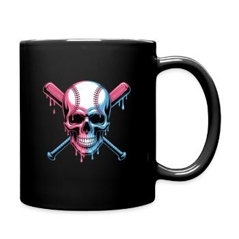 Baseball Skull Batte de Baseball - Mug uni - noir - Droite