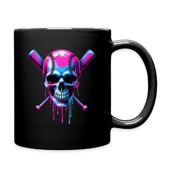 Baseball Skull Batte de Baseball - Mug uni - noir - Droite