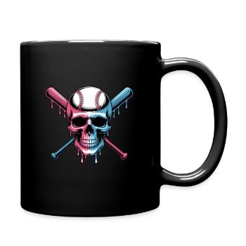 Baseball Skull Batte de Baseball - Mug uni - noir - Droite