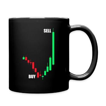 Acheter Vendre Bourse Trader Boursier - Mug uni - noir - Droite