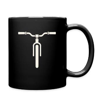 Bicycle Bicycle Handlebar Minimalist - Full Colour Mug - black - Right