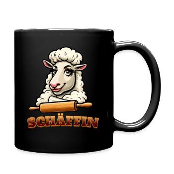 Schäffin Chef Chef Sheep Mrs. Lady - Full Colour Mug - black - Right