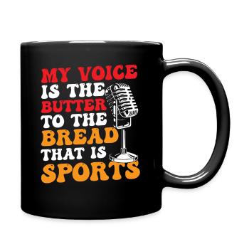 Funny Sports Ansager - Tasse einfarbig - Schwarz - Rechts