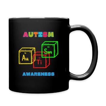 ASD Autism Awareness Elements Periodic Table Gift - Full Colour Mug - black - Right
