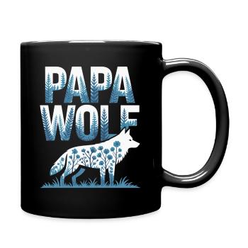 Strong Papa Wolf Look - Full Colour Mug - black - Right