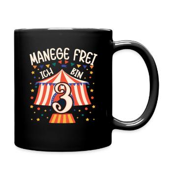 Cirque Manège Anniversaire Motif 3 ans Garçons Bday - Mug uni - noir - Droite
