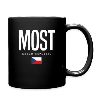 Most Tschechien - Tasse einfarbig - Schwarz - Rechts