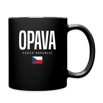 Opava Tschechien - Tasse einfarbig - Schwarz - Rechts