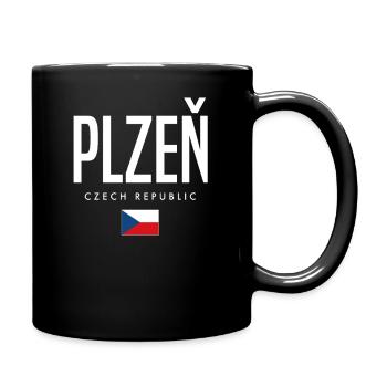 Pilsen Tschechien - Tasse einfarbig - Schwarz - Rechts