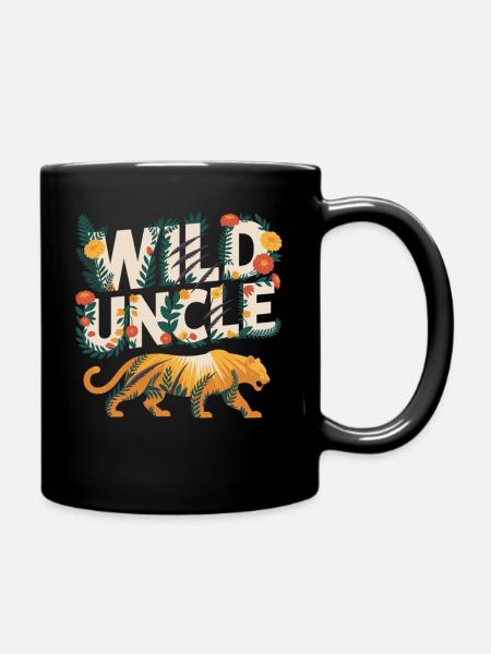 Oncle sauvage dans le style de la jungle - Mug uni - noir