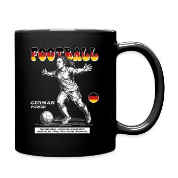 GER Freizeitspielerin Shirt: Spaß mit Fußball - Tasse einfarbig - Schwarz - Rechts