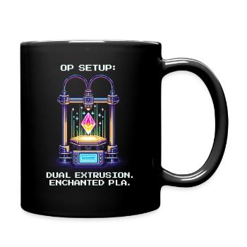 Dual Extrusion Setup | PLA 3D-Druck Kalibrierung - Tasse einfarbig - Schwarz - Rechts