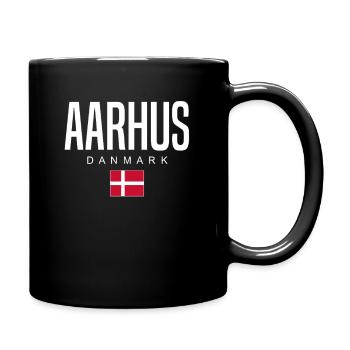 Aarhus Dänemark - Tasse einfarbig - Schwarz - Rechts
