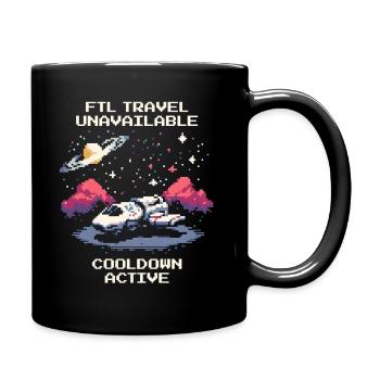 FTL Travel | Faster-than-light speed astronomy - Full Colour Mug - black - Right