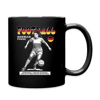 GER Fußballerin Shirt: Spaß am Spieltag - Tasse einfarbig - Schwarz - Rechts