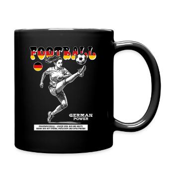 Germany Fußballerin Shirt: Spektakulärer Pass - Tasse einfarbig - Schwarz - Rechts