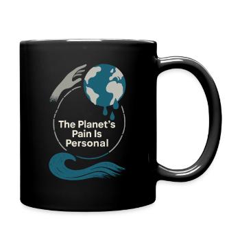 Climate Change Anxiety Gen Z Eco Stress Doomscroll - Full Colour Mug - black - Right