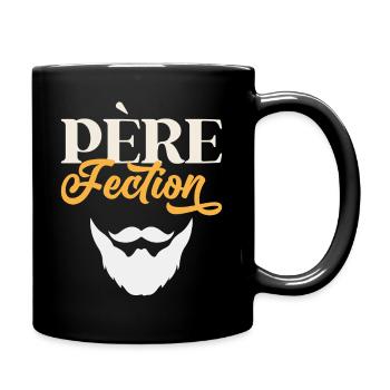 Father's Day Daddy Bearded Father Mustache Beard - Full Colour Mug - black - Right