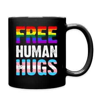 Câlins humains gratuits - Mug uni - noir - Droite
