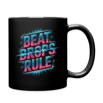 Beat Drops Rule Shirt - EDM Soundwave - Tasse einfarbig - Schwarz - Rechts