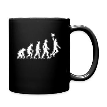 Evolution to basketball player - Full Colour Mug - black - Right