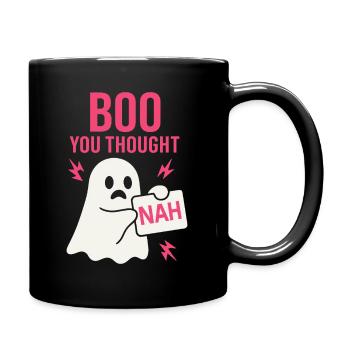 Anti -halloween sarcastic creepy - Full Colour Mug - black - Right