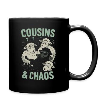 Funny Black Sheep Cousin Quirky Family - Full Colour Mug - black - Right