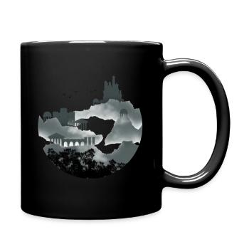 Historical Castle Temple Knights History Teacher - Full Colour Mug - black - Right