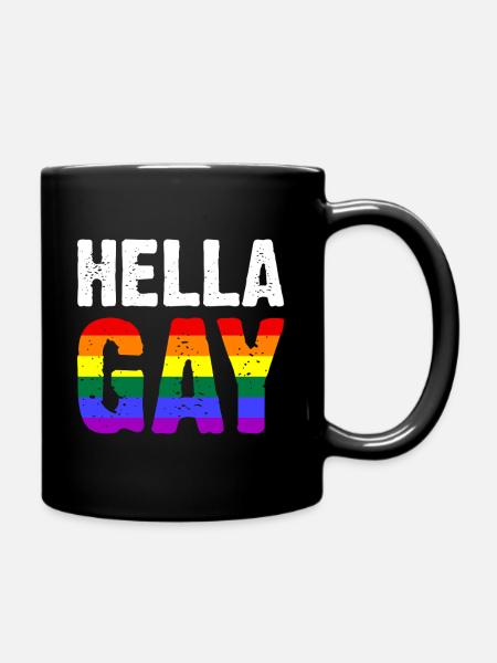 Hella Gay - Tasse einfarbig - Schwarz