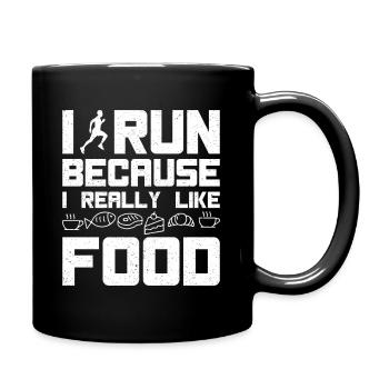 Marathon Runner I Run I Like Food Running - Full Colour Mug - black - Right