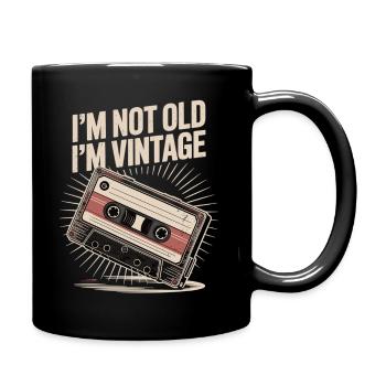 Classic instead of old – vintage style - Full Colour Mug - black - Right
