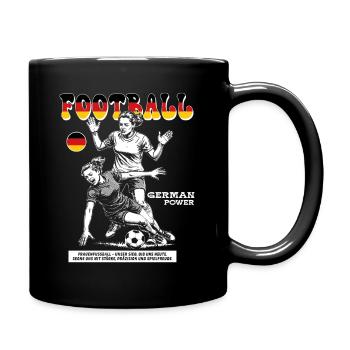 Germany Fußballspielerin Shirt: Foul mit Ansage - Tasse einfarbig - Schwarz - Rechts
