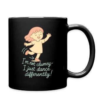 Vraie fille danseuse de ballet dansant - Mug uni - noir - Droite