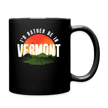 I'd Rather Be In Vermont - Full Colour Mug - black - Right