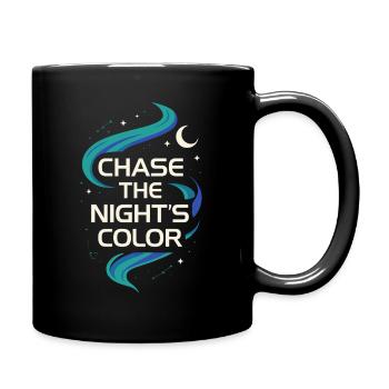 Aurora Borealis Northern Lights Arctic Nightscape - Tasse einfarbig - Schwarz - Rechts