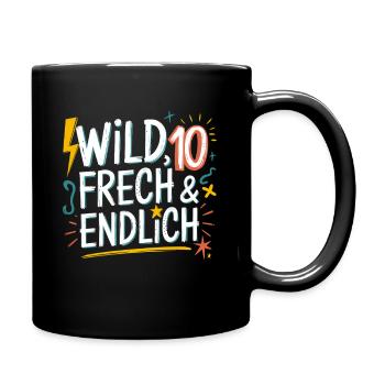 Sauvage, effronté et enfin 10 ans 10e anniversaire - Mug uni - noir - Droite