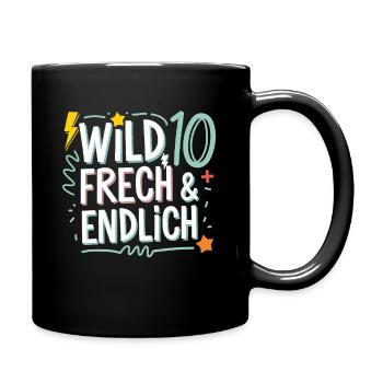 Sauvage, effronté et enfin 10 ans 10e anniversaire - Mug uni - noir - Droite