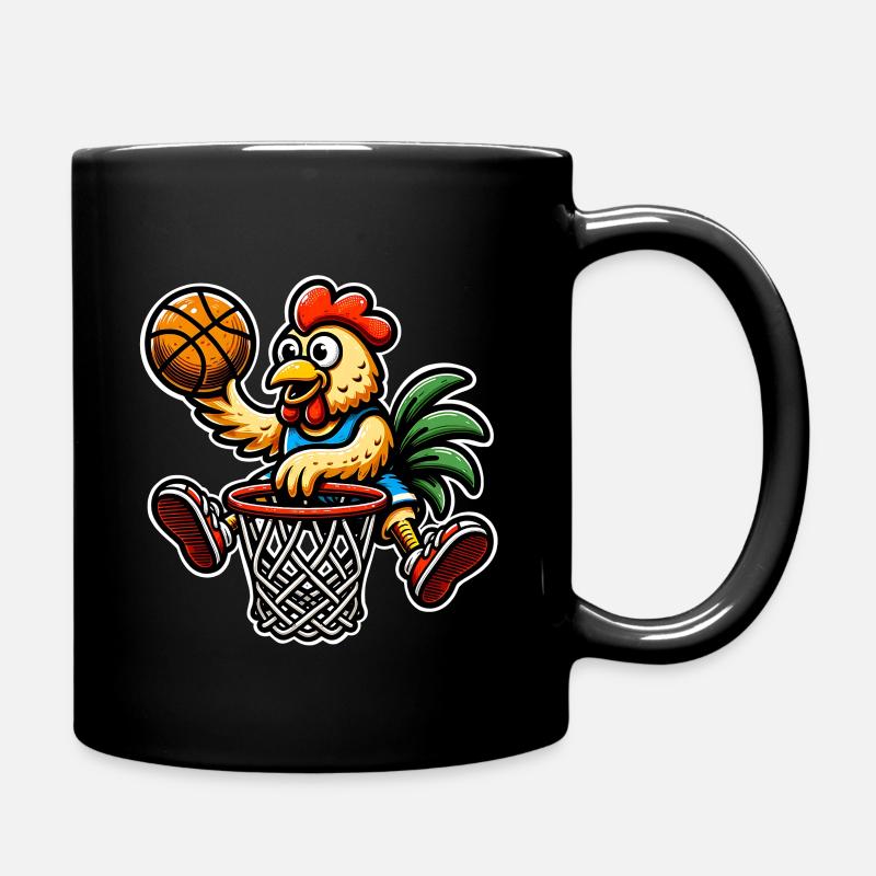 Basketball Chicken - Tasse einfarbig - Schwarz