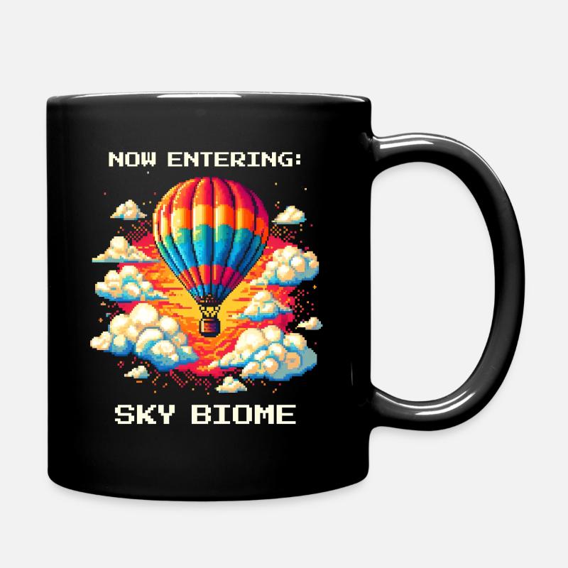Biome du ciel atteint | Vol en montgolfière Thermiques Ciel - Mug uni - noir