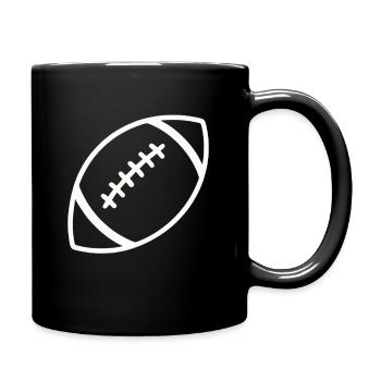 American Football – Minimalistisch & Sportlich - Tasse einfarbig - Schwarz - Rechts