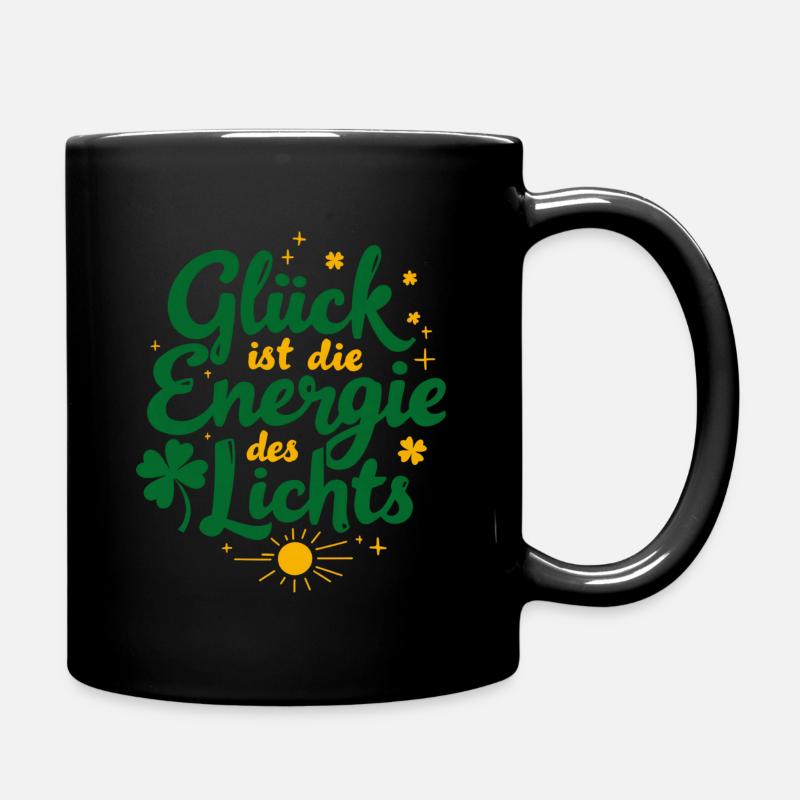 Happiness Energy Light - Full Colour Mug - black