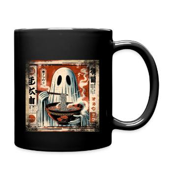 Ramen Ghost Grunge Style d’affiche - Mug uni - noir - Droite