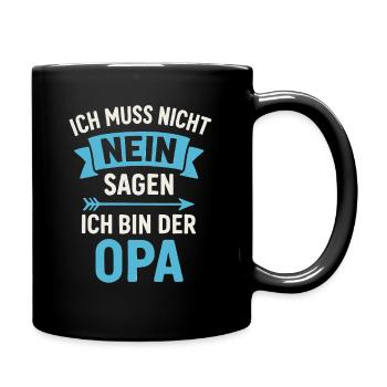 Je n’ai pas besoin de dire non, je suis grand-père - Mug uni - noir - Droite