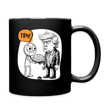 Gehirn. Vielleicht brauchen Sie es. - Tasse einfarbig - Schwarz - Rechts