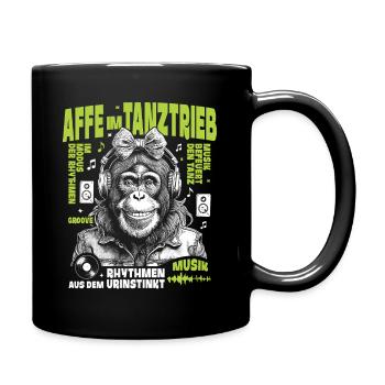 Rhythm Club Shirt: Wild Monkeys on the Dancefloor - Full Colour Mug - black - Right